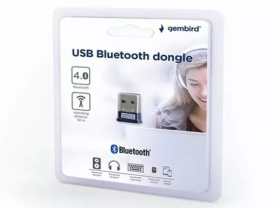 BTD-MINI8 Gembird USB2.0/3.0 Bluetooth dongle v5.0, 2.4Ghz 3MB/s(24Mbps) 8dBm 20m*386*