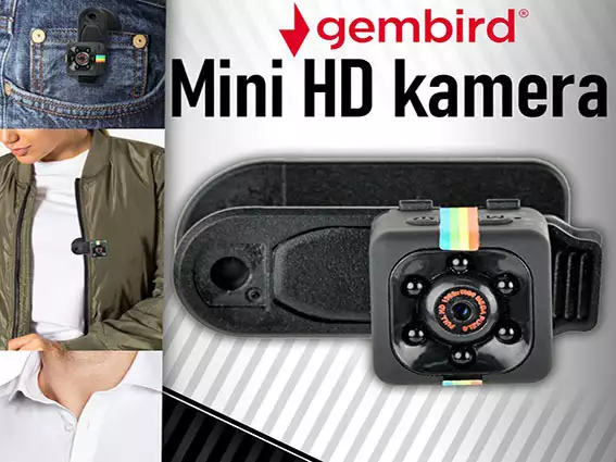 BCAM-01 HD body kamera +mikrofon (webcam/Skype video calls) HD1080p 22x22x22mm*1130*