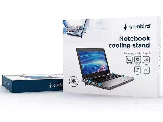 NBS-1F15-04 Gembird hladnjak za laptop, 15.6 120mm Fan, USB, 330x250mm, Ergo Stand*357*