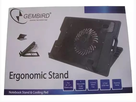 N2000IV Gembird hladnjak za laptop, 15-17 180mm Fan-CONTROL, 2xUSB, 365x265mm, Ergo Stand*581*