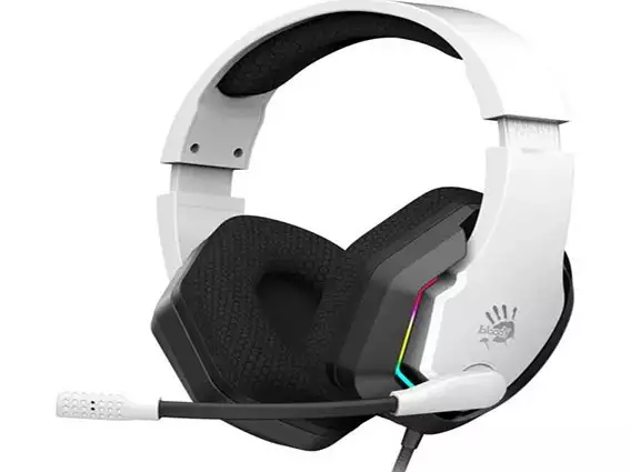 A4-G260P WHITE A4Tech Bloody gejmerske slusalice sa mikrofonom, 50mm/16ohm, USB za RGB, 3,5mm*1525*