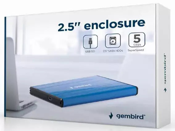 EE2-U3S-3-DB Gembird USB 3.0 Externo kuciste za 2.5 SATA hard diskove, aluminium, deep-blue*732*