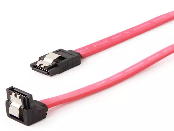 CC-SATAM-DATA90 Gembird Metal clips, Serial ATA data kabl flat 0,5m 90 degree bent connector *067*