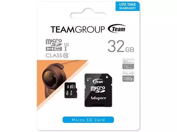 TeamGroup MICRO SDHC 32GB 100/20MB/s UHS-I U1 C10 +SD Adapter TUSDH32GCL10U03*322*