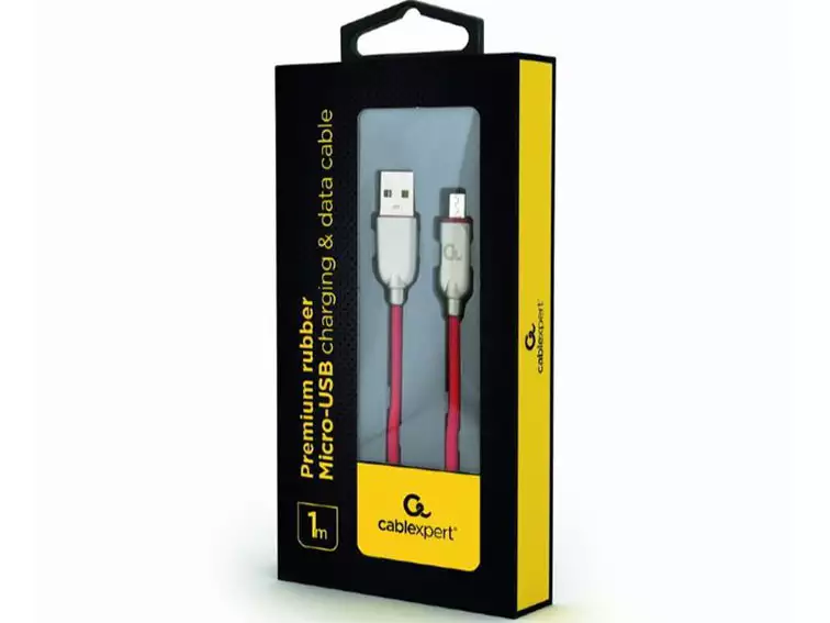 CC-USB2R-AMmBM-1M-R Gembird Premium rubber Micro-USB charging and data cable, 1m, red*193*