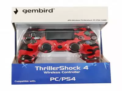 JPD-Wireless-Thrillershock PC/PS4 CAMO RED Gembird Bezicni gamepad sa dvostrukom vibracijom*1815*