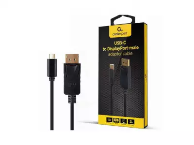 A-CM-DPM-01 Gembird USB-C to DisplayPort-male adapter, 4K 60 Hz, 2 m, black A*617*