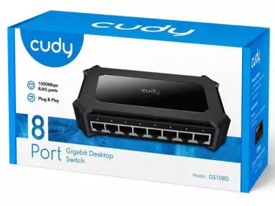 Cudy GS108D 8-Port Gbit desktop Switch, 8x RJ45 10/100/1000*1211*