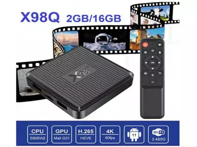 GMB-X98Q 2/16GB smart TV box S905W2 quad, Mali-G31MP2 4K, Kodi Android 11.0*3097*