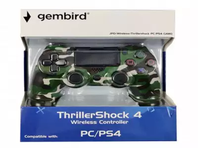 JPD-Wireless-Thrillershock PC/PS4 CAMO GREEN Gembird Bezicni gamepad sa dvostrukom vibracijom*1815*