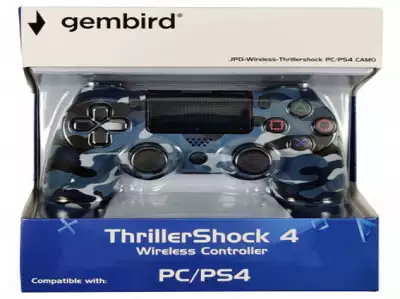 JPD-Wireless-Thrillershock PC/PS4 CAMO BLUE Gembird Bezicni gamepad sa dvostrukom vibracijom*1815*