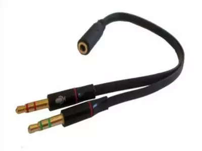 CCA-418A Gembird 3.5mm Headphone Mic Audio Y Splitter Cable Female to 2x3.5mm Male adapter*101*