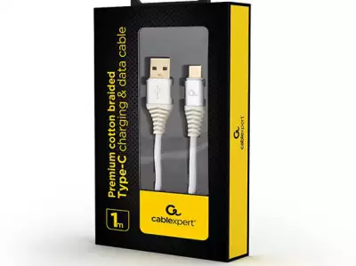 CC-USB2B-AMCM-1M-BW2 Gembird Premium cotton braided Type-C USB charging -data cable,1m, silver/white*181*