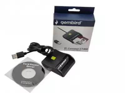 CRDR-CT400 Gembird Smart card reader USB 2.0 Citac za licne karte, saobracajne, bankarske*762*