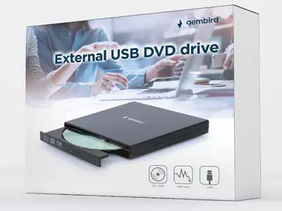DVD-USB-04 Gembird eksterni USB DVD drive Citac-rezac, black*1117*