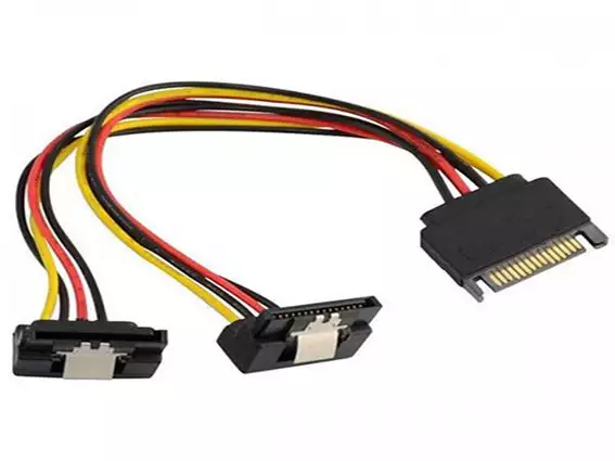 CC-SATAM2F-02 Gembird SATA power splitter cable with angled(90) output connectors, 0.15 m*100*
